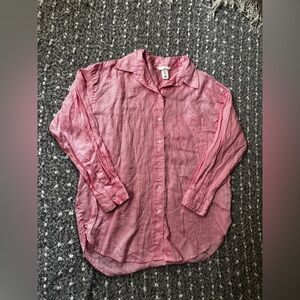 H&M Pink Button-Up Shirt